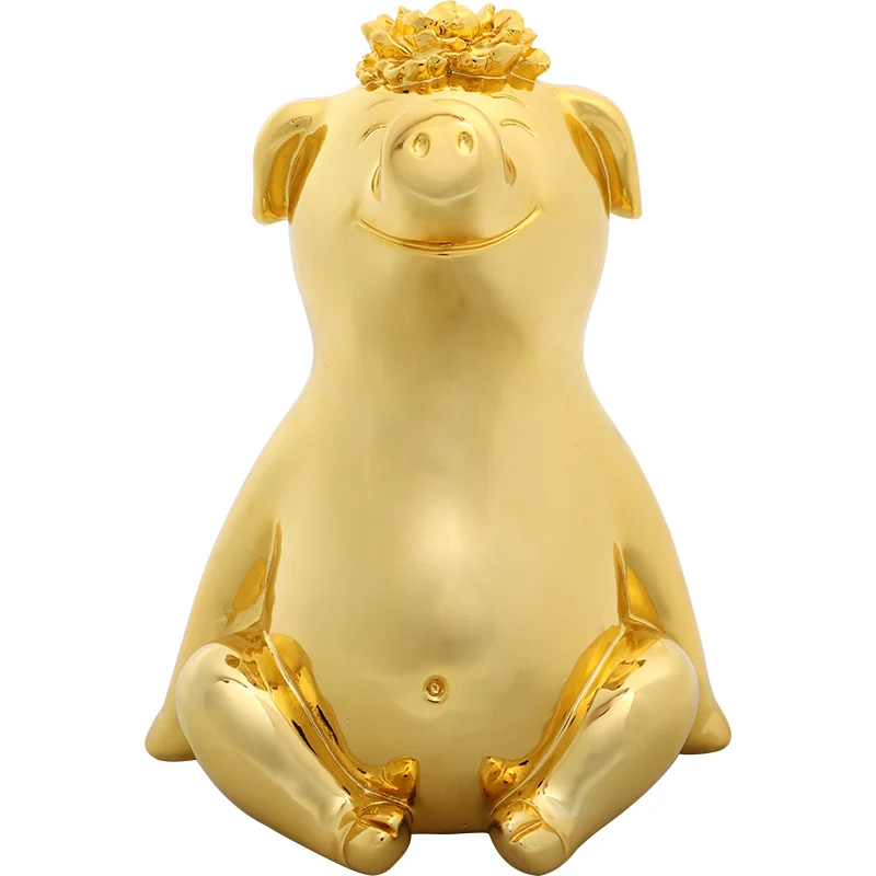 Копилка для денег свинка копилка монет детский аксессуар украшения дома Золотой