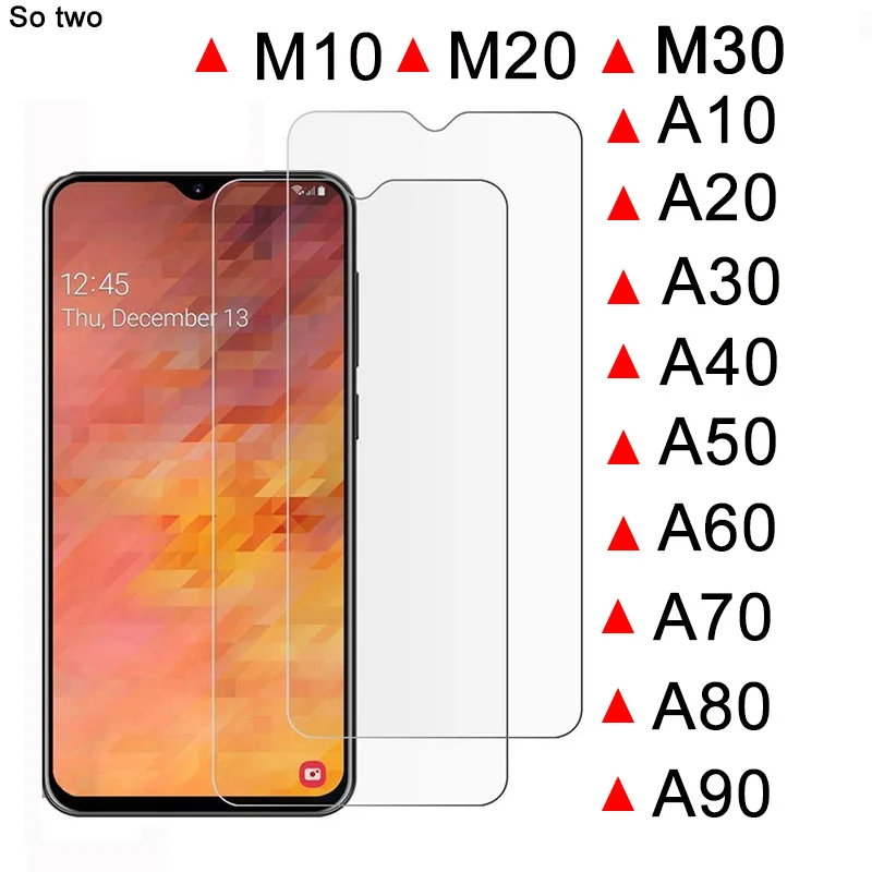 Закаленное стекло для Samsung Galaxy A50 A40 A70 A80 A60 A90 a m 10 20 30|Защитные стёкла и плёнки