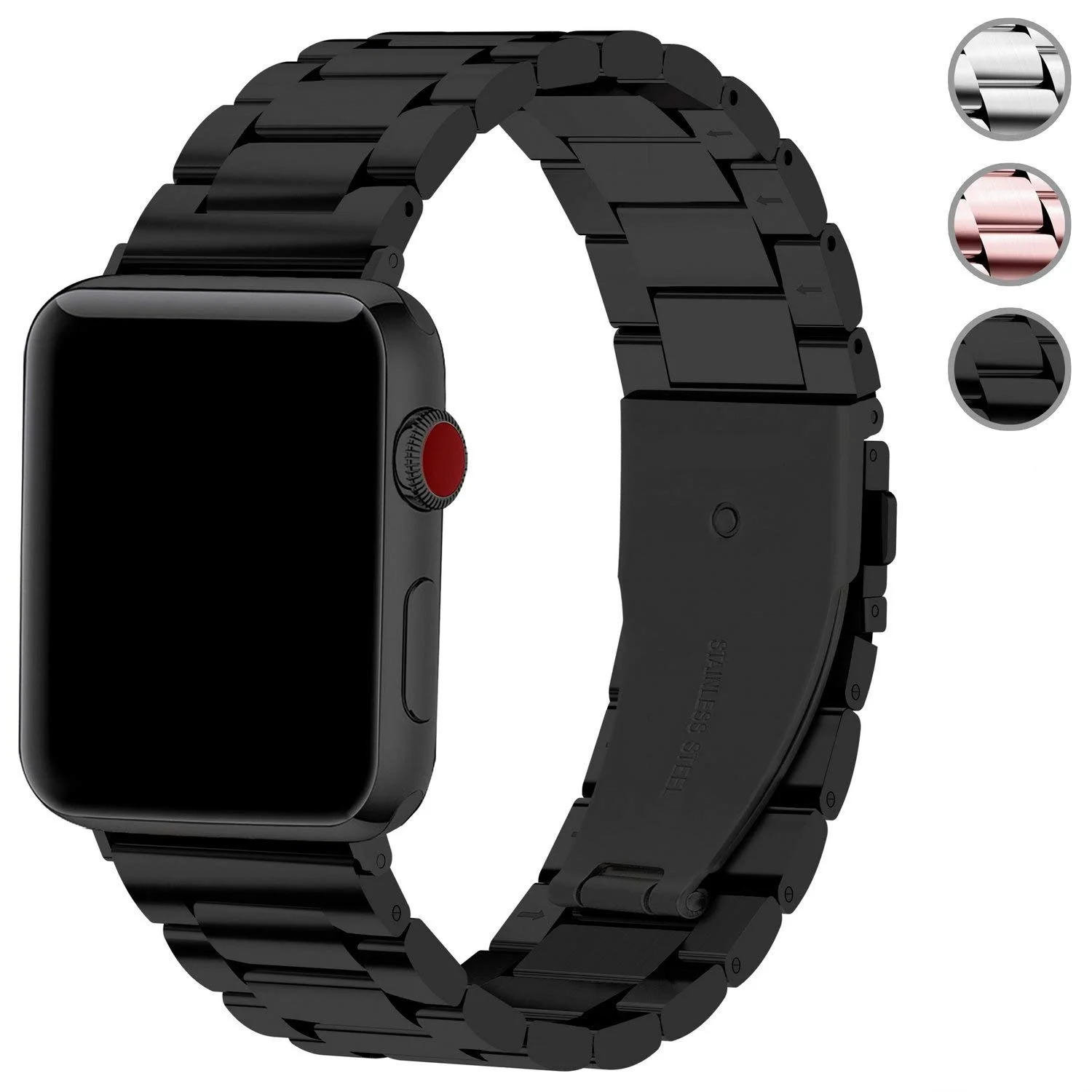 2 шт. ремешок для Apple watch band 44 мм 40 мм iWatch band 42 мм 38 мм браслет из нержавеющей стали+ Миланская петля Apple watch 4 3 2 1 42