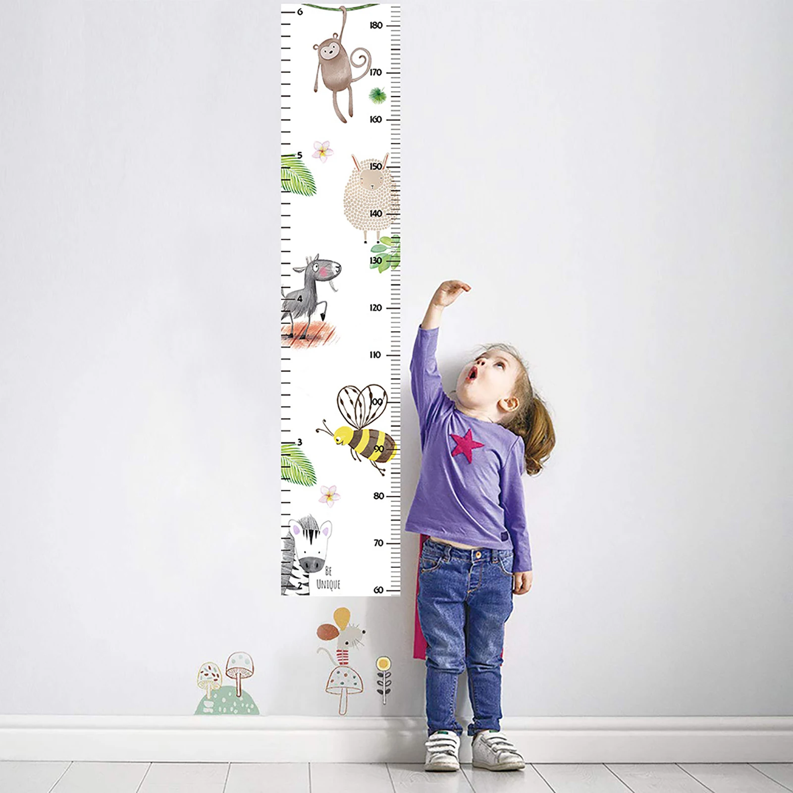 Скандинавский Рождественский мультяшный узор линейка для роста детей схема