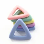 Прорезыватель для зубов Chenkai, 10 шт., силиконовый, треугольный, для самостоятельной сборки зубов, соска-подвеска, для ухода за ребенком, сенсорная игрушка, аксессуары