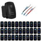 Автомобильный переключатель с синим светодиодом, 12 В, 20 А, 24 В, 10 А