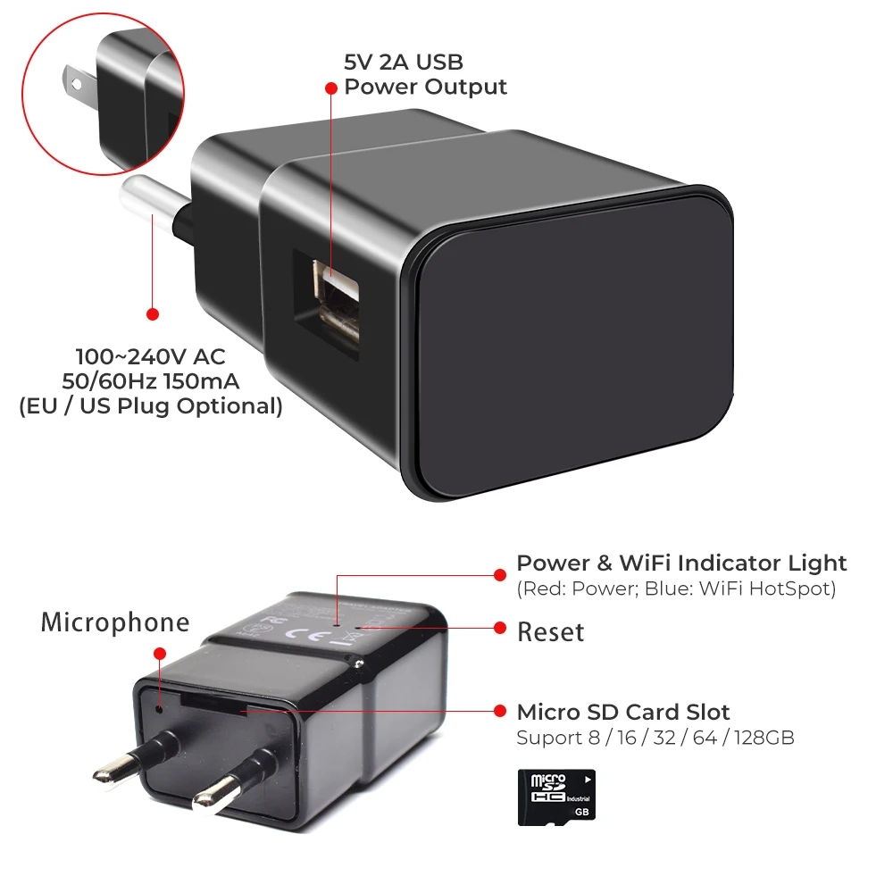 1080P Мини Wi-Fi камера Full HD беспроводной видеорегистратор ночного видения с
