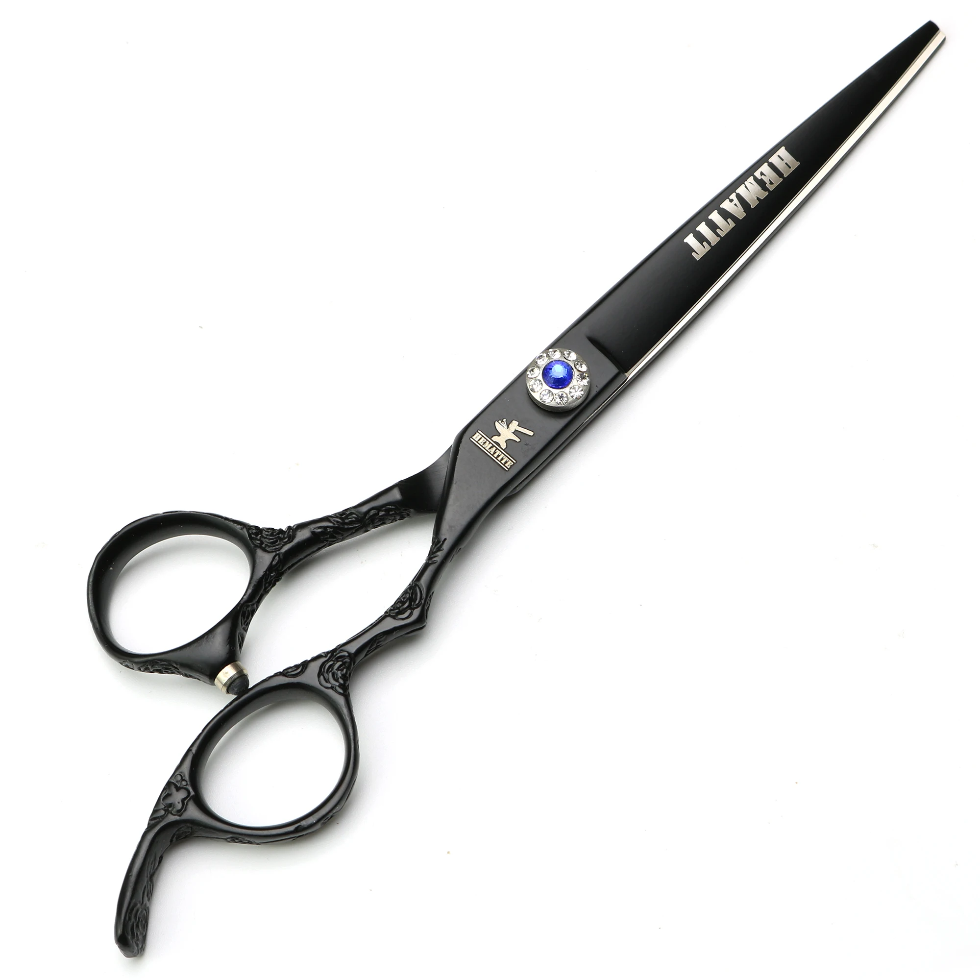 7 дюймов Черная роза резьба профессиональные ножницы для волос Япония 440C резки