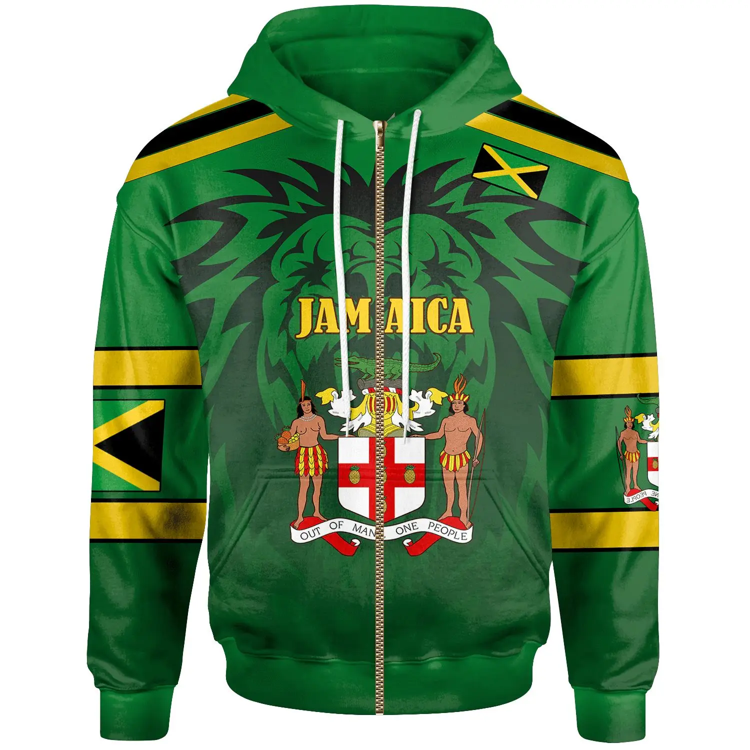 

PLstar Cosmos 3DPrint Newfashion National Culture Country Jamaican Flag Tattoo Harajuku Streetwear Funny Unisex Zip/Hoodie Style