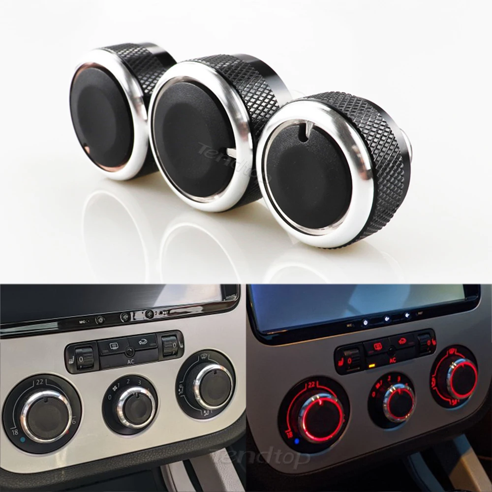 

3 шт. переключатель панели кондиционера автомобиля для Volkswagen MK6 Bora Golf 5 Tiguan Touran B7 3C для Skoda Octavia A5 /B6 Caddy Passat