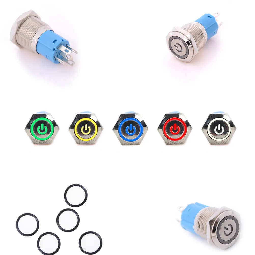 1 шт. 16 мм отверстие 12 В светодиодный металлический автомобильный угловой