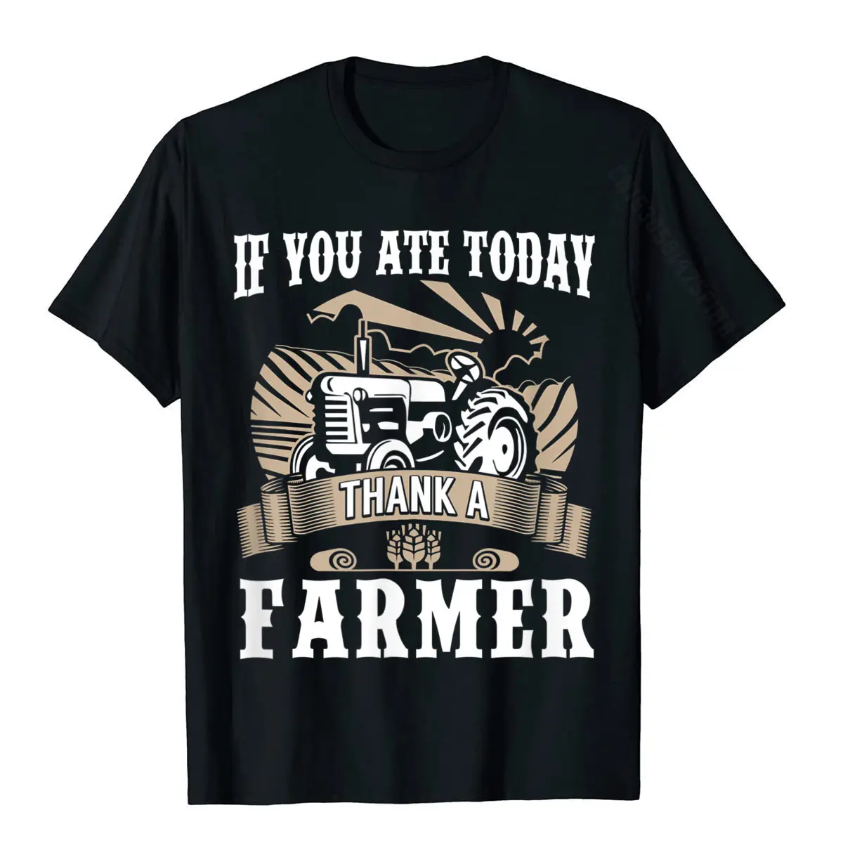 

Farming Food T-Shirt If You Ate Today Thank Farmer Organic Popular Male T Shirts Print Tops T Shirt Cotton Printed On