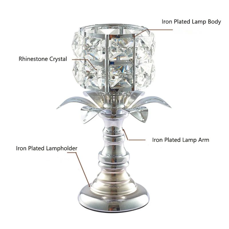 1 шт. винтажный подсвечник с отверстиями Романтический Хрустальный для свадебной