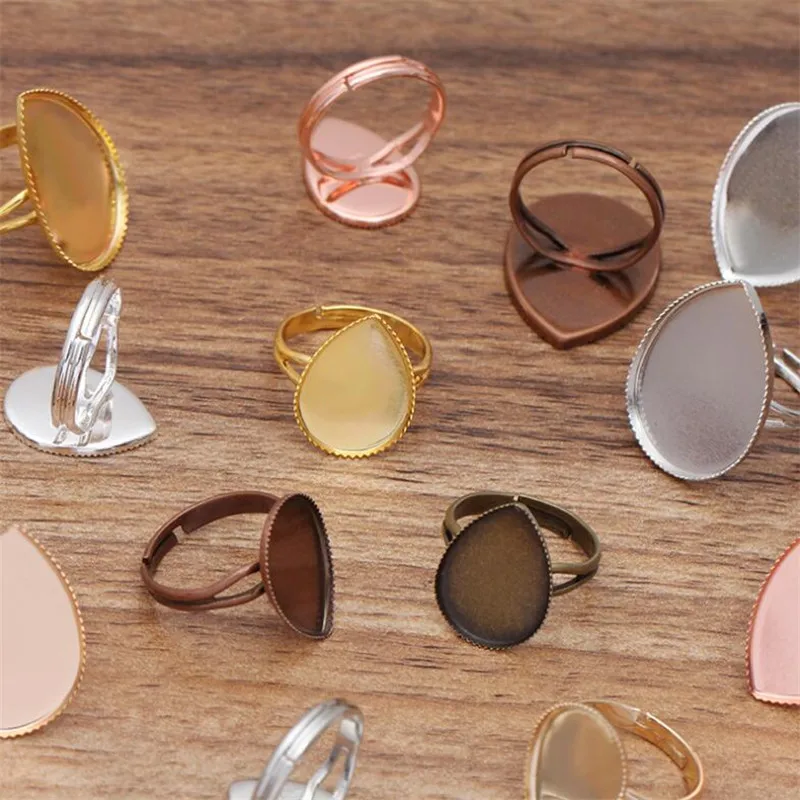 Основа для колец с кабошоном 10 шт./лот основа кабошона 13x12/8 мм/18x25 мм комплектующие