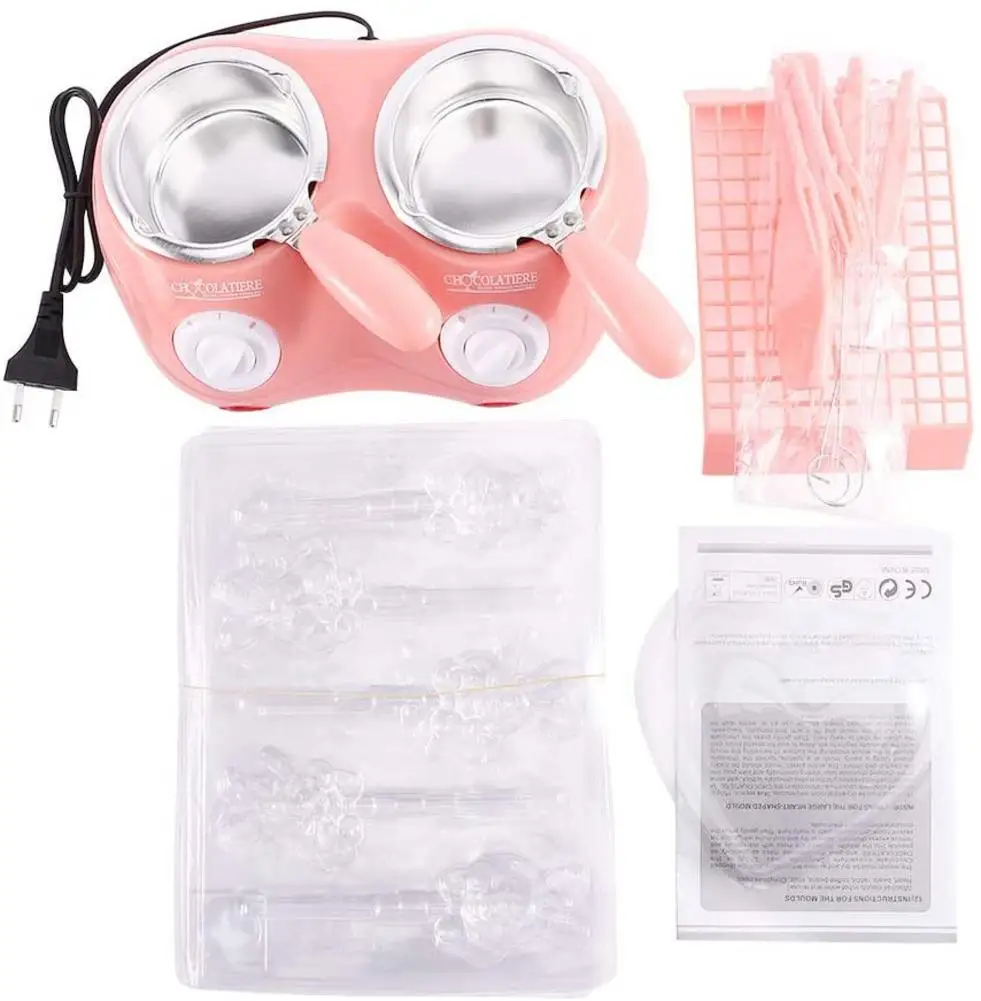 Электрический двойной подогреваемый горшок 250 мл для плавления шоколада