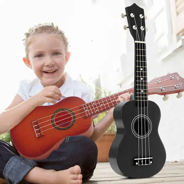 Гавайская гитара укулеле 21 дюйм сопрано 4 струны Uke + струна выбор для начинающих