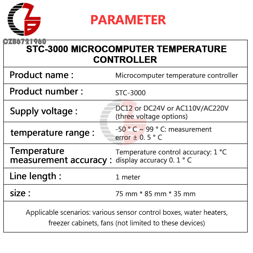 STC-3000 AC 110 V-220 V Цифровой термостат Температура контроллер регулятор инкубатор терморегулятор внутреннего нагрева охлаждающей воды