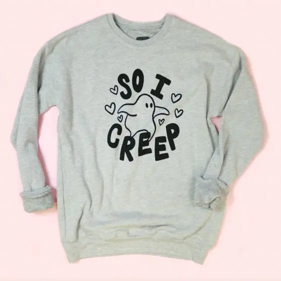 Так что я ползать Милая футболка на Хэллоуин Толстовка эстетику комплект уличной