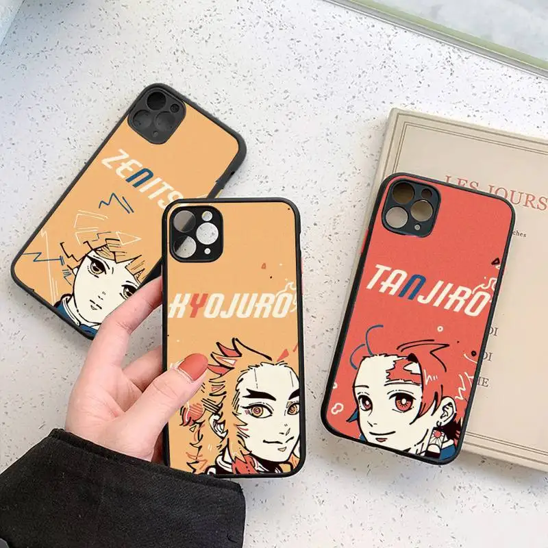 

Kimetsu no Yaiba Japan Anime Phone Case matte transparent For iphone 7 8 11 12 plus mini x xs xr pro max cover