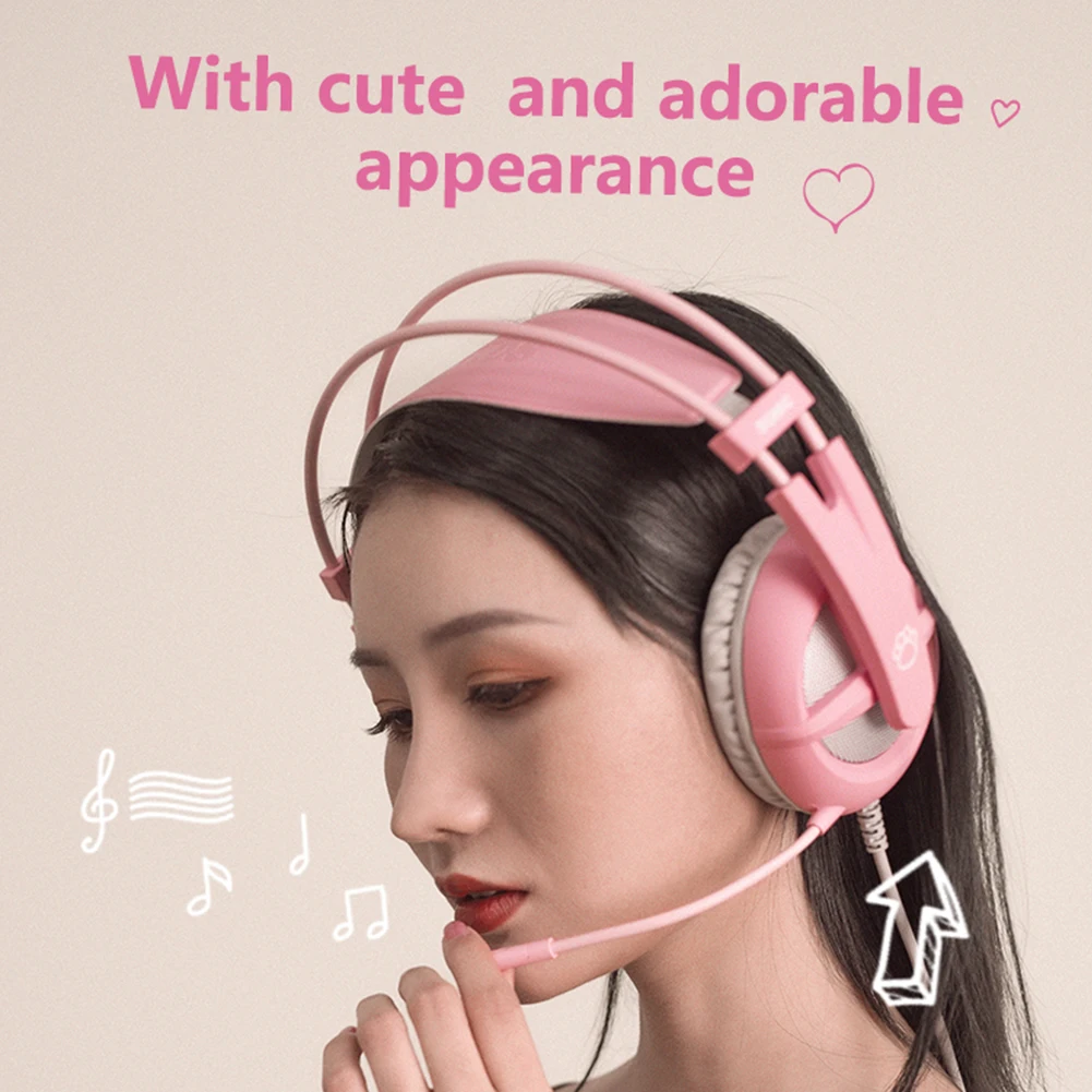 

SOMIC G238 PINK Gaming Headphone 7.1 Virtual Surround Stereo Headset Noise Cancelling USB Wired E-Sports Gamer Headset with