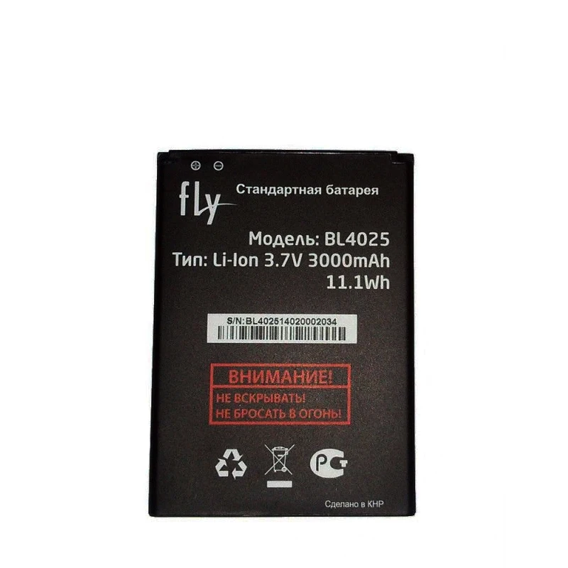 

3000mAh 100% New BL4025 Battery For Fly IQ4411 Quad Energie 2 BL 4025 Bateria Batterie Baterij Cell Mobile Phone Batteries