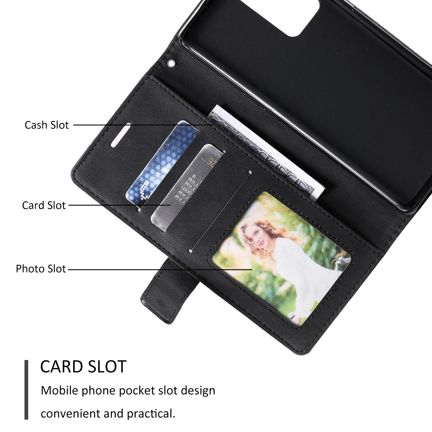 Leather Flip Cover For OPPO Reno 5 Pro Plus 6 5G 5Z F19 Find X3 Neo Lite A94 A95 Realme 8 X7 Card Slots Stand Holder Bag