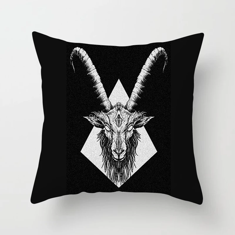 Наволочка ZENGIA с дьяволом козой сатаной декоративная наволочка для дивана
