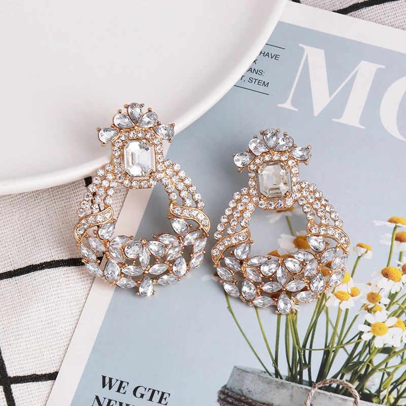 JURAN роскошные ювелирные изделия модные хрустальные большие геометрические