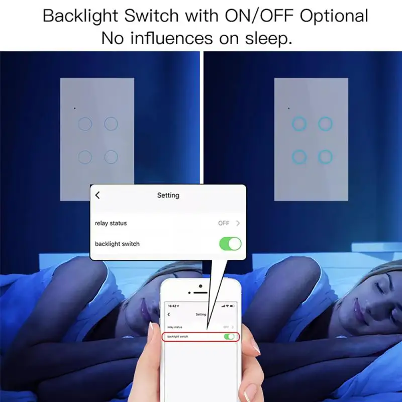 Умный светильник ель света Tuya стеклянная панель с Wi-Fi 1/2/3/4 клавиши сенсорный