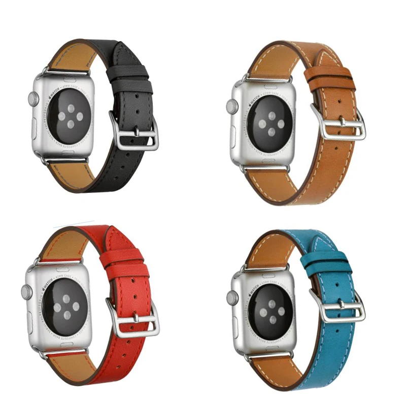Серия 5/4/3/2/1 кожаные ремешки на петлях для Apple Watch одиночные тура 42 мм 44 iwatch 38 40