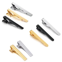 simple solid color tie clip wedding dress business shirts tie bar fashion metal copper tie clips jewellery gift for men