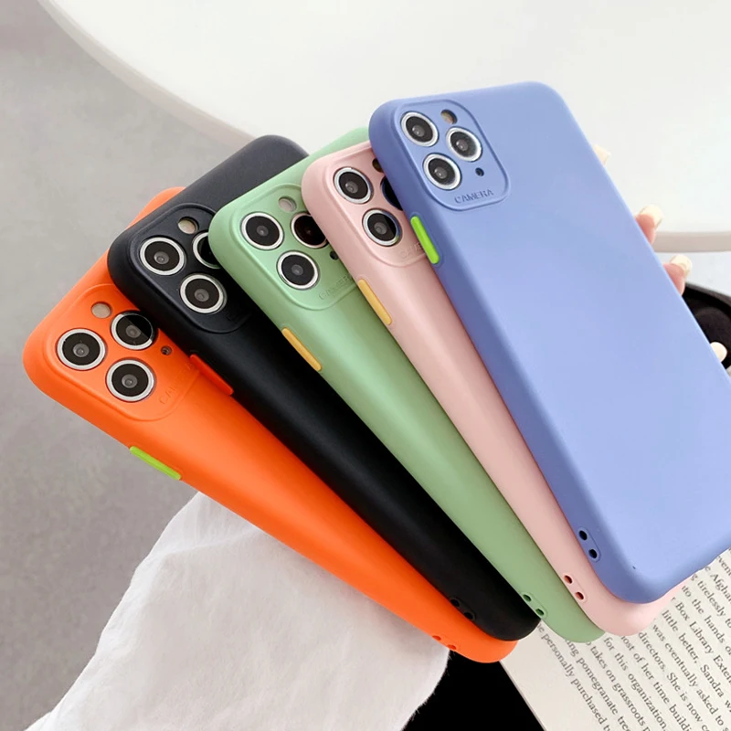 Защитный чехол карамельного цвета для телефона iPhone 11 Pro Max XR X XS 7 8 Plus мягкий из ТПУ