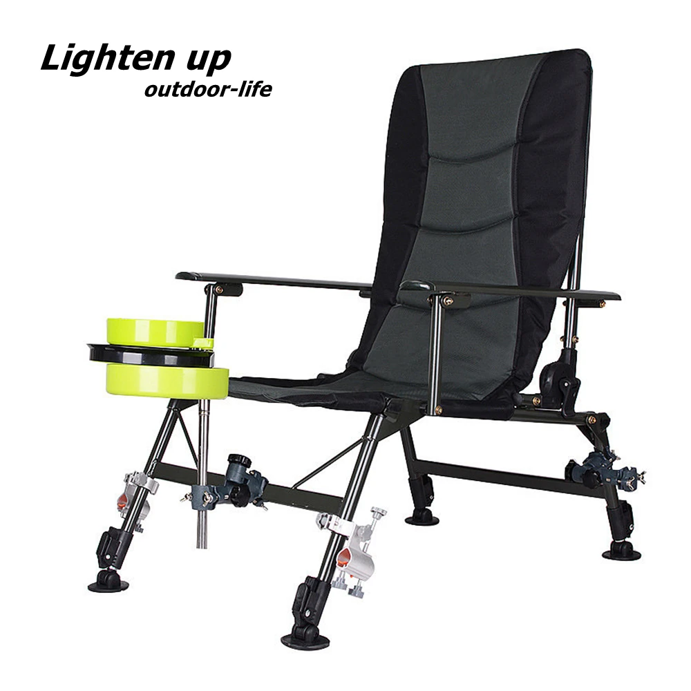 

Multifunctional Outdoor Fishing Chair Beach Chair Foldable Fishing Chair Recliner Four-leg Adjustable Portable Fishing Chair