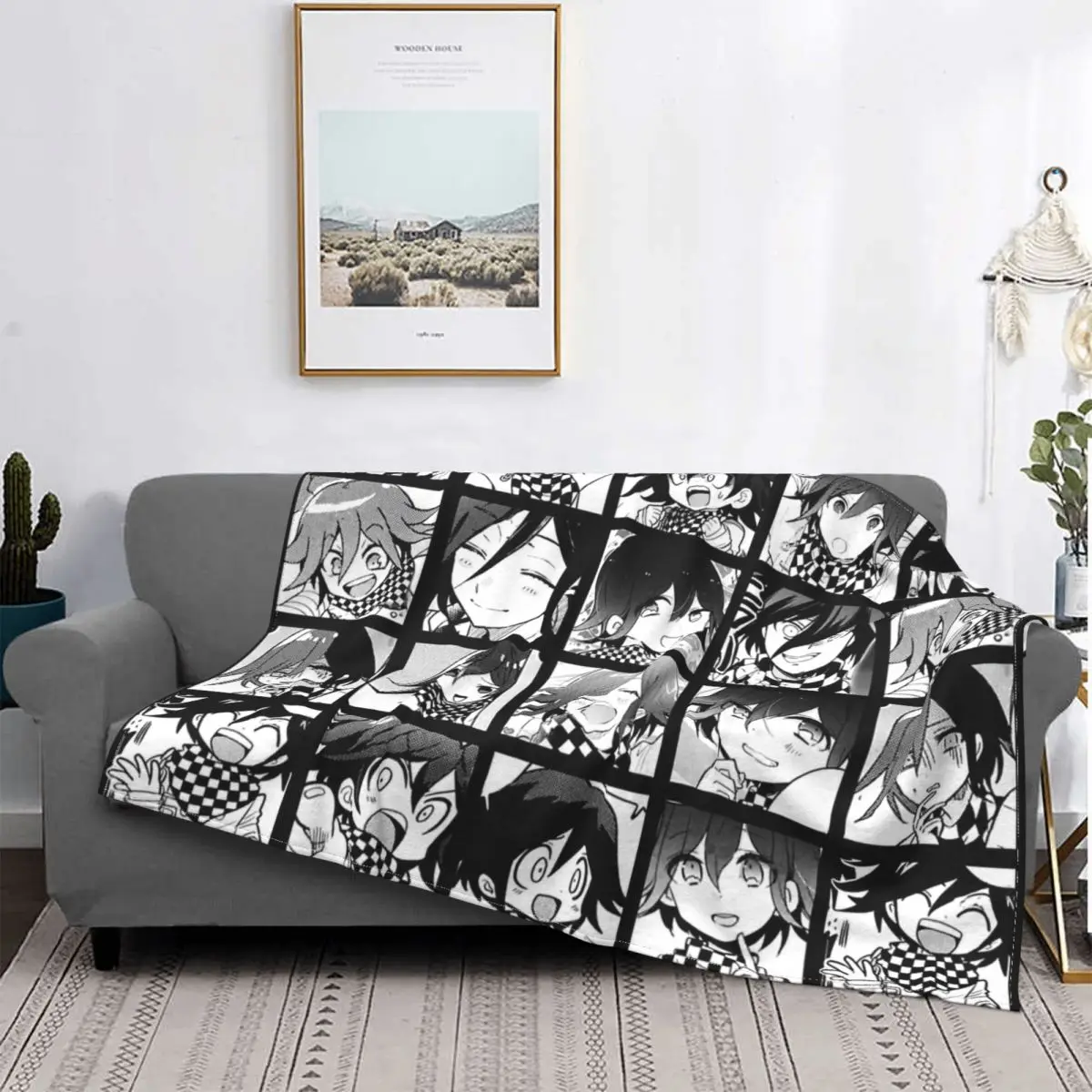 

Покрывало для кровати Kokichi манга Danganronpa, Роскошное Одеяло для видеоигр, Фланелевое аниме одеяло