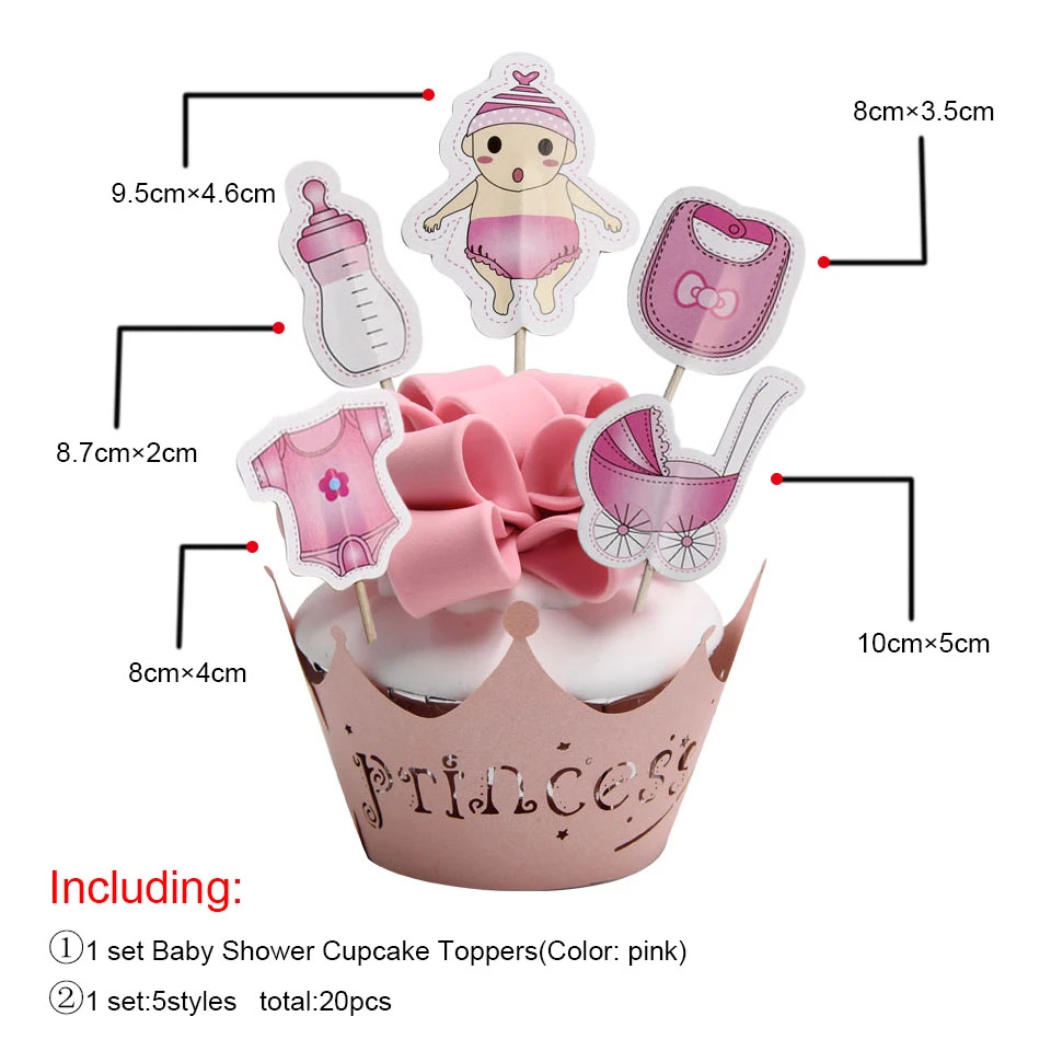 pink 20pcs 1 комплект, Детская душевая кабина для мальчиков и девочек, реквизит для фотосъемки, украшение, Детская фотобудка с изображением пола, вечерние принадлежности для первого мероприятия - Цвет: pink 20pcs