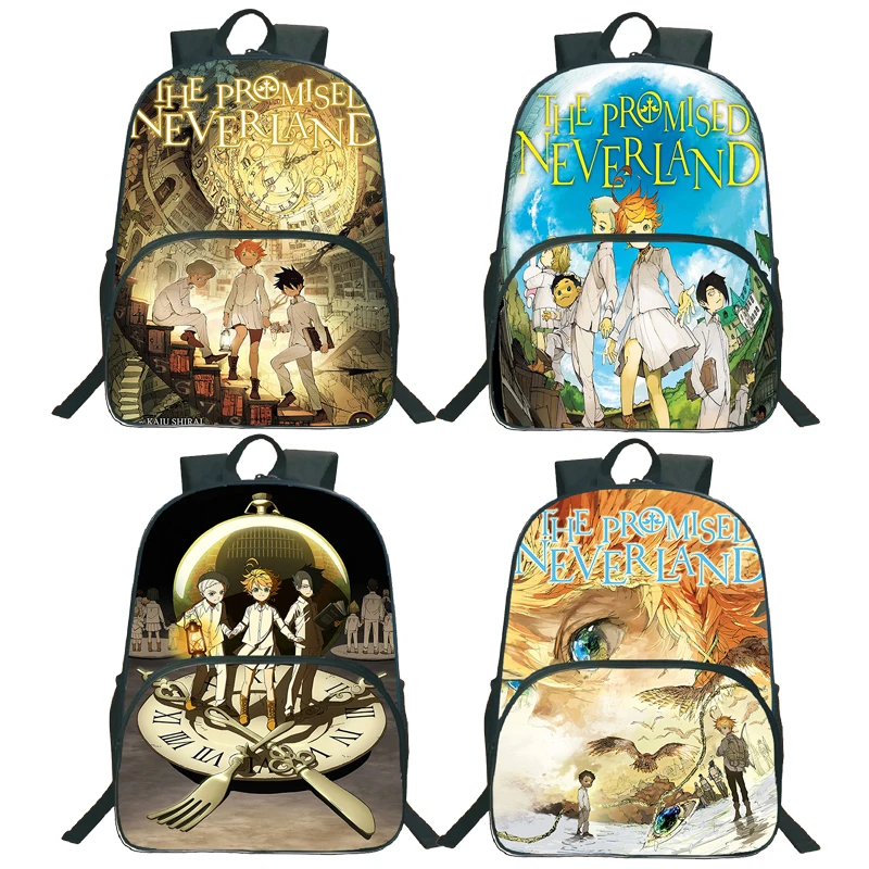 

Mochila The Promised Neverland backpack School Bag Travel Rucksack Hiking Knapsack Gift Boys Girls Bookbags Women Bagpack 2021