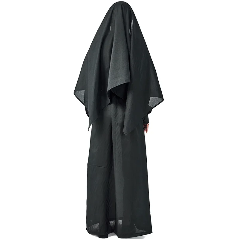 Umorden Adult Unisex Deluxe Scary The Nun Movie Costume for Men Women with Mask Cross Halloween Purim Party Costumes Fancy Dress |