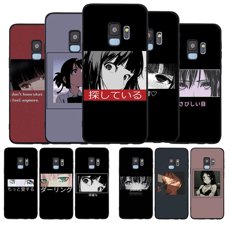 Аниме Tumblr черный ТПУ силиконовый мягкий чехол для телефона Samsung Galaxy S20 S10 S9 S8 Plus Lite