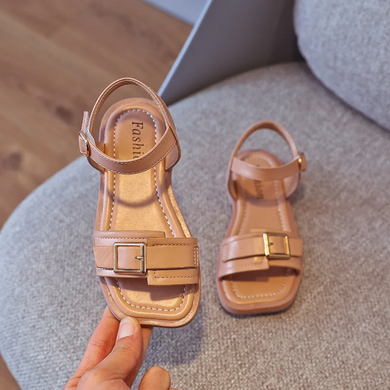 

Summer Girls Sandals New Children's Fashion Soft Bottom Princess Shoes Little Girl Baby Shoes Wild Style Size 26-36
