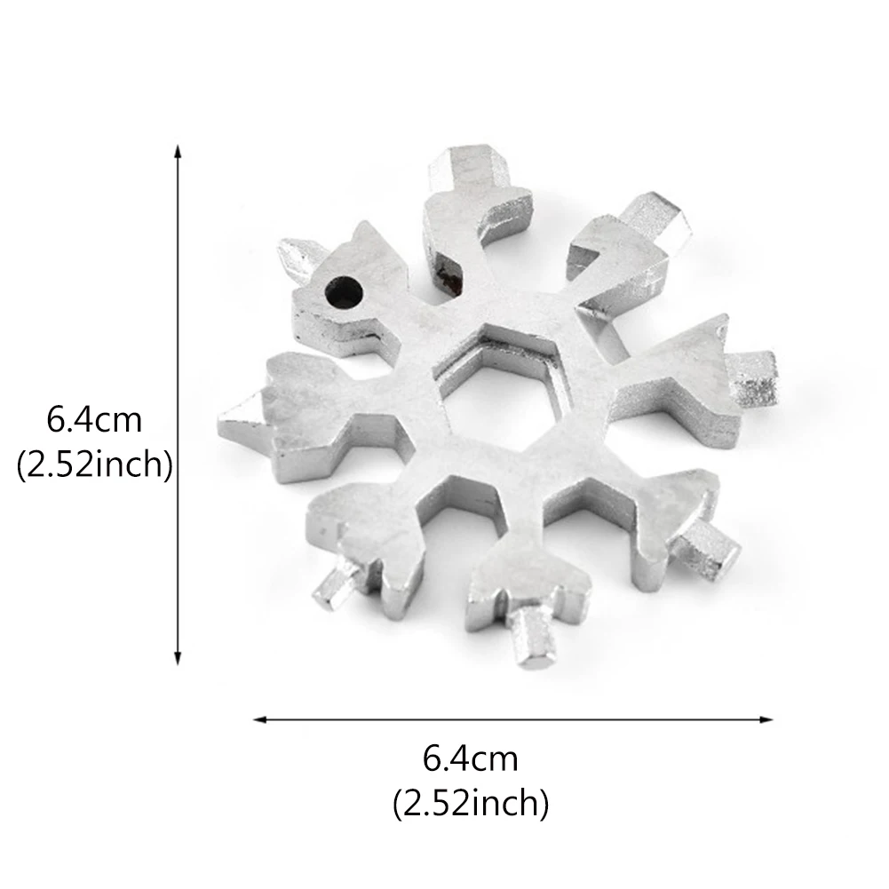 

18 In 1 Snowflake Tool Card Combination Multifunctional Snowflake Screwdriver Snowflake Wrench Tool Snowflake Repair Tool Card