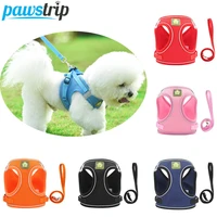 pawstrip dog harness vest adjustable reflective dog harness leash set running walking pet lead nylon dog leash for chihuahua pug