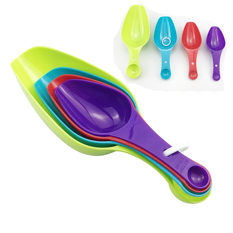 

Измерительные инструменты, штабелируемые комбинированные кухонные принадлежности случайного цвета, Портативный ПП пластик, 4 шт./компл. мн...