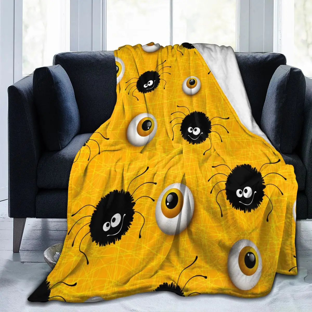 

Фланелевое Одеяло с глазами на Хэллоуин, ультра-мягкое Флисовое одеяло из микрофлиса, одеяло для халата, дивана, кровати, путешествий, дома, ...