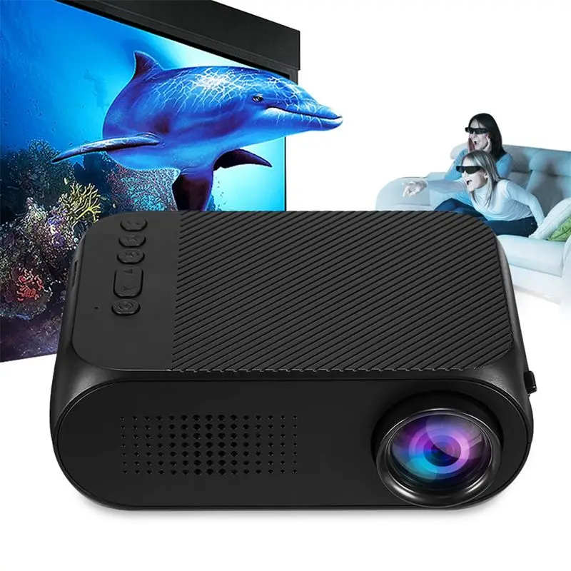 Горячая распродажа 2018 Mini YG320 домашний кинотеатр AV / HDMI поддержка TF карты проектор