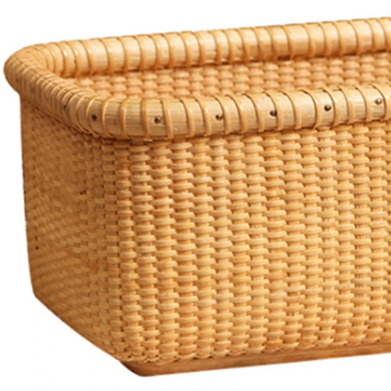 

Desktop Weaving Storage Basket Office Storage Basket Toilet Makeup Storage Basket European Style Storage Basket
