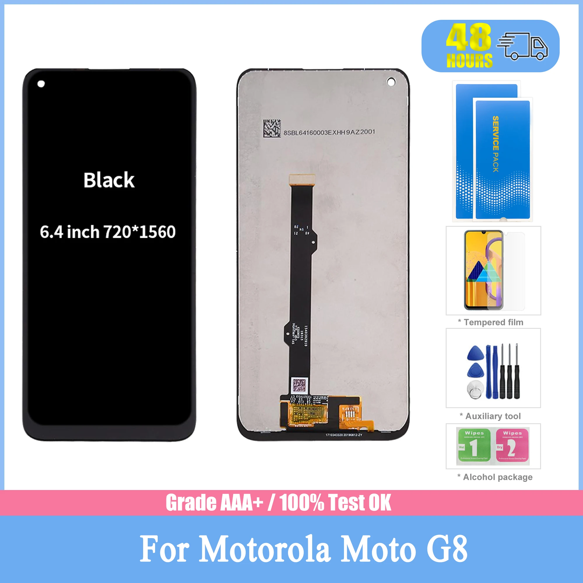 

Оригинальный дисплей 6,4 дюйма для Motorola Moto G8, ЖК-дисплей с сенсорным экраном и рамкой, протестированный дигитайзер в сборе, запасные части