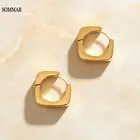 SOMMAR подарок на день рождения 18KGP золотые наполненные женские серьги-гвоздики геометрические и квадратные женские серьги аксессуары для выпускного вечера