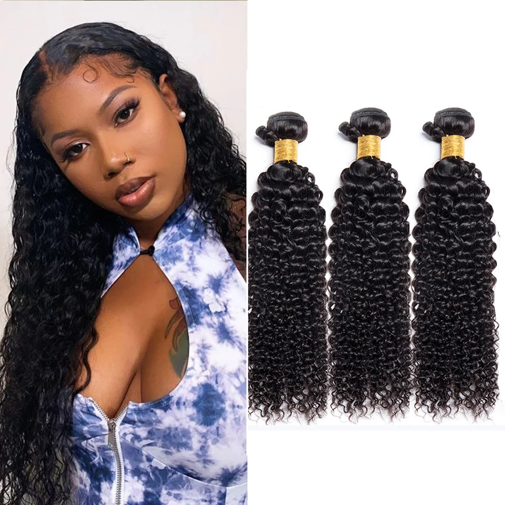 

Малазийские кудрявые человеческие волосы, волнистые пучки, кудряпряди Remy с застежкой, 100% человеческие волосы, волнистые пучки