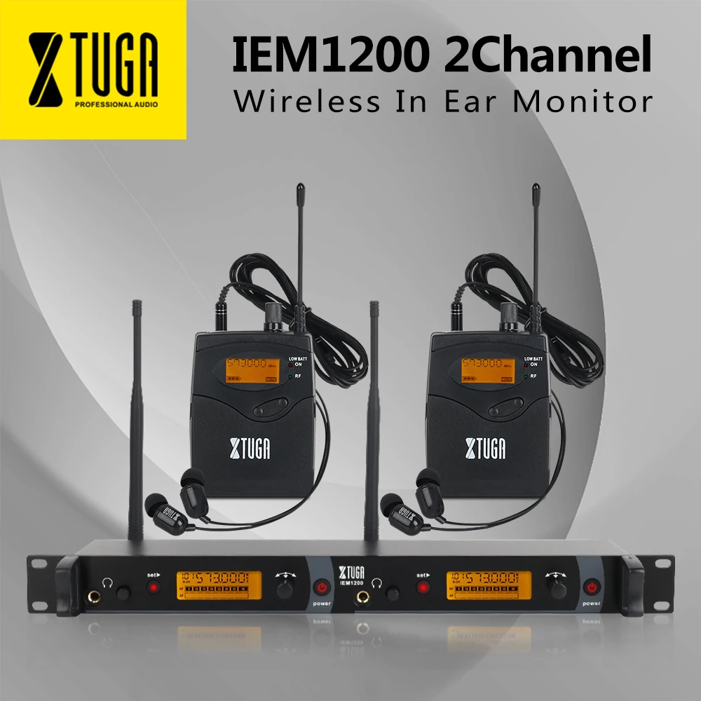 XTUGA IEM1200 в ухо монитор беспроводной системы SR2050 Двойной передатчик мониторинга Профессиональный для сцены производительность