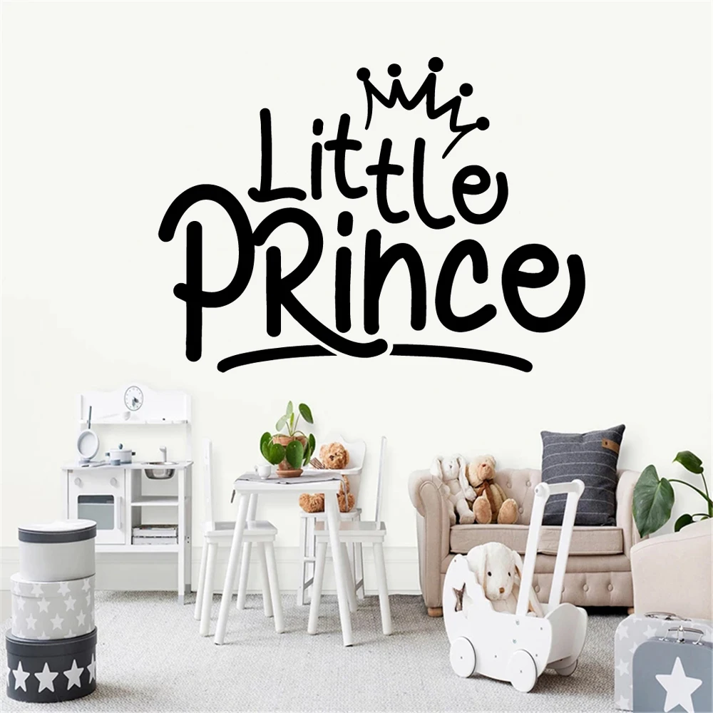 

Crown Wall Decals The Little Prince Quotes Murals For Kids Bedroom Livingroom Home Decor Stickers Removable Vinyl Poster HJ0768