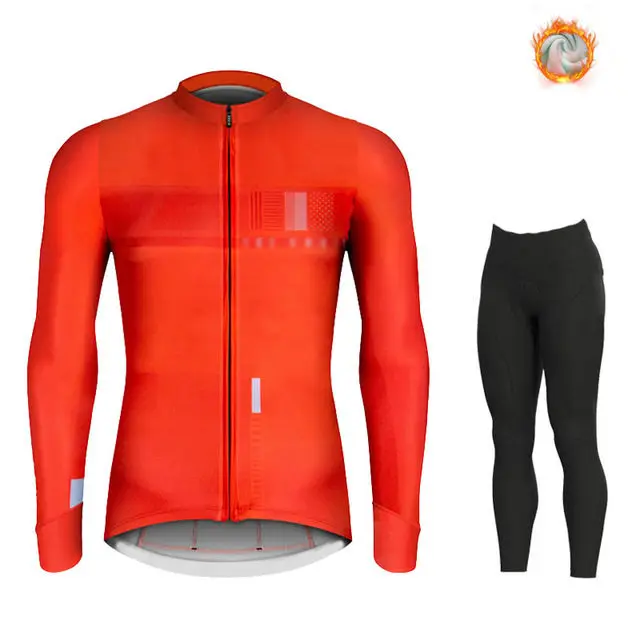 cycling jersey set 6 Зимний шерстяной костюм для велоспорта, мужской костюм для велоспорта, уличная спортивная одежда, форма для горного велосипеда, комплект для триатлона, гобайка - Цвет: cycling jersey set 6