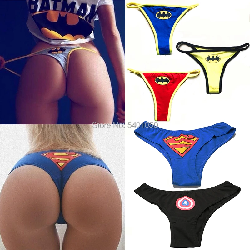 Сексуальное женское нижнее белье с супергероями Бэтменом Суперменом героями