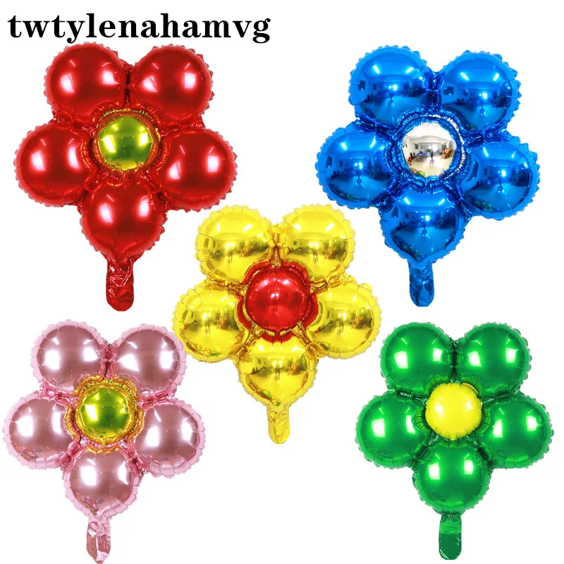 Воздушный шар из фольги с розовыми цветами в подарок для счастливой девушки