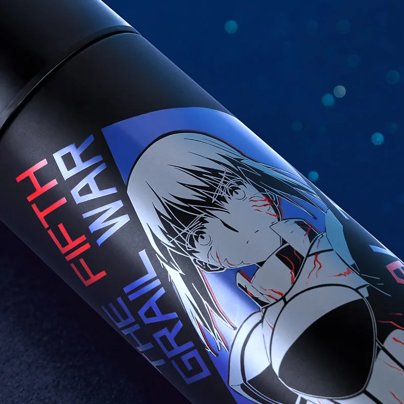 fate stay night heavens feel saber alter fgo fsn thermos steel water bottle led display temperature sensing cup action figure free global shipping